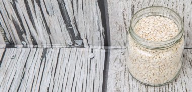 Mason kavanoza beyaz darı