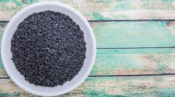 Black Sesame Seeds — Stock Photo, Image