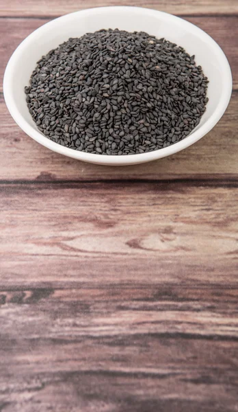 Black Sesame Seeds — Stock Photo, Image