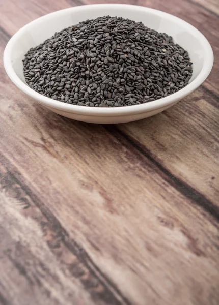 Black Sesame Seeds — Stock Photo, Image