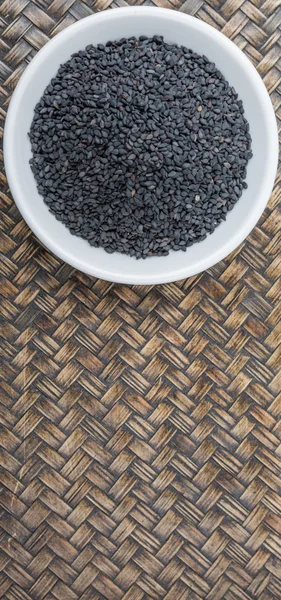 Semillas de sésamo negro — Foto de Stock