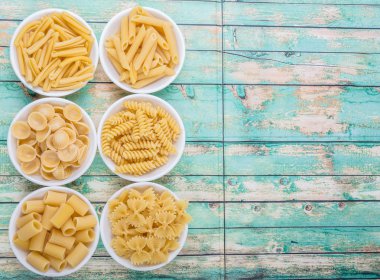 Çeşitli makarna şekilleri