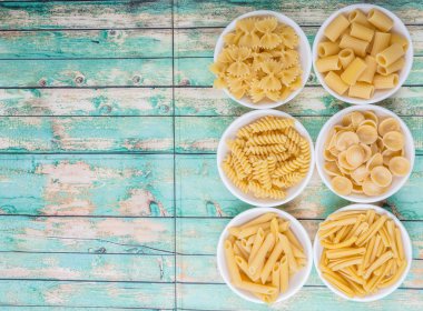 Çeşitli makarna şekilleri