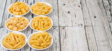 Çeşitli makarna şekilleri