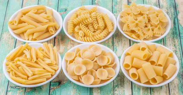 Various Pasta Shapes — Stock Photo, Image