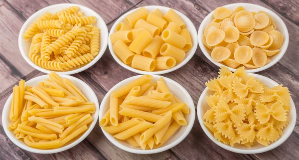 Various Pasta Shapes — Stock Photo, Image