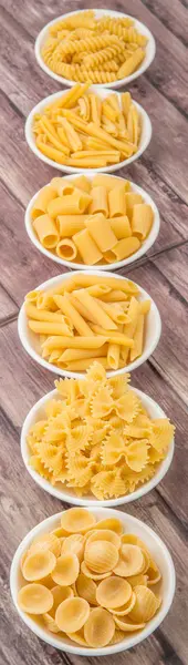 Various Pasta Shapes — Stock Photo, Image