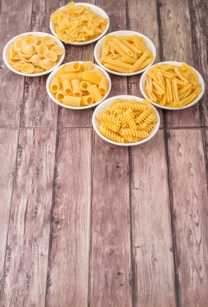Verschillende Pasta Shapes — Stockfoto