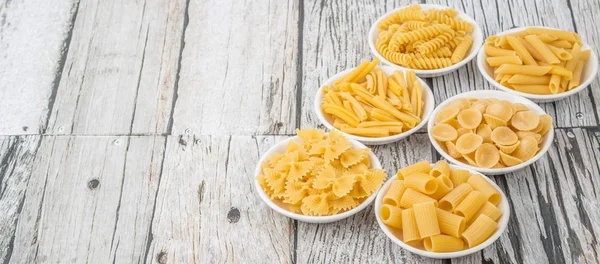 Various Pasta Shapes — Stock Photo, Image