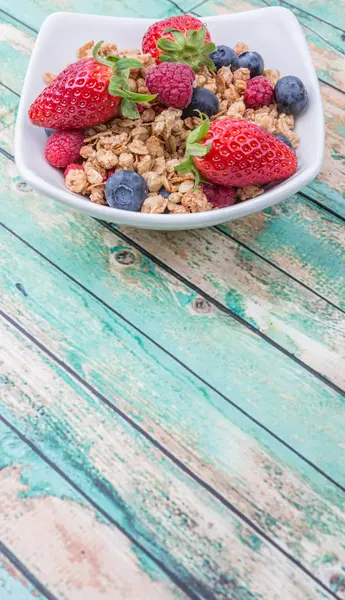 Desayuno Cereales y bayas — Foto de Stock