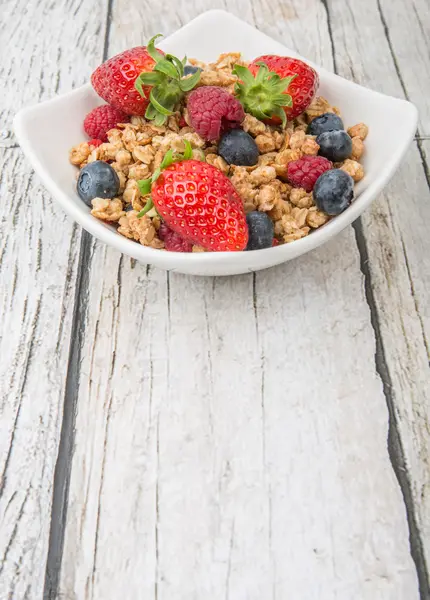 Desayuno Cereales y bayas — Foto de Stock