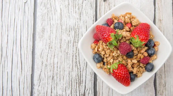 Desayuno Cereales y bayas — Foto de Stock