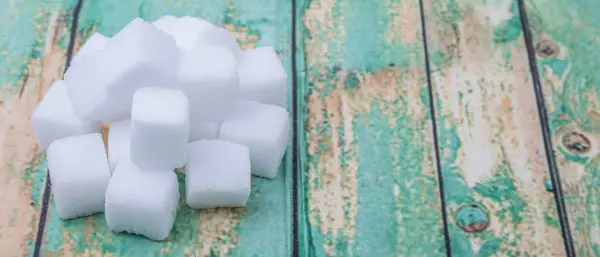 Pile of sugar cubes — Stock Photo, Image