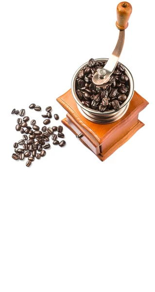 커피 원두와 커피 밀 — 스톡 사진