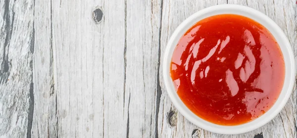 Chili Sauce In White Bowl — Stock Photo, Image