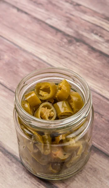 Chili mariné dans Mason Jar — Photo