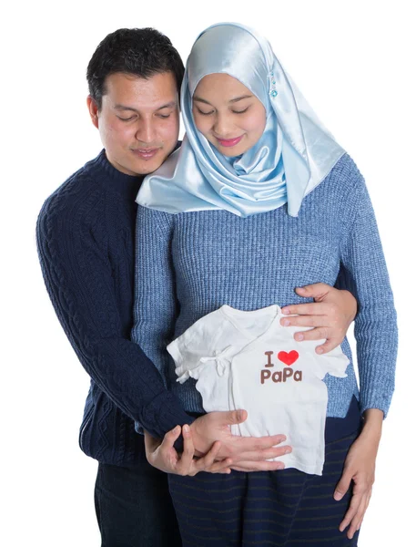 Young Expecting Muslim Couple — Stock Photo, Image