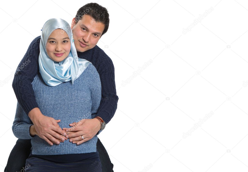 Young Expecting Muslim Couple