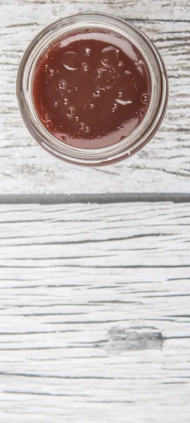 Raspberry Curd i burk — Stockfoto