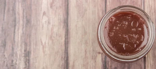 Raspberry Curd In Jar — Stock Photo, Image