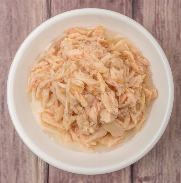 Tuna Flake In White Bowl — Stock Photo, Image