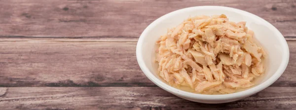 Tuna Flake In White Bowl — Stock Photo, Image