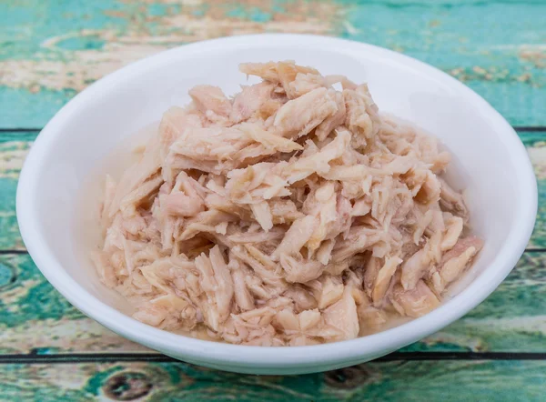 Tuna Flake In White Bowl — Stock Photo, Image