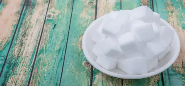 Cubos de azúcar blanco — Foto de Stock