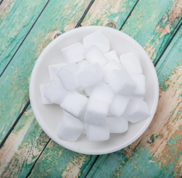 White Sugar Cubes — Stock Photo, Image