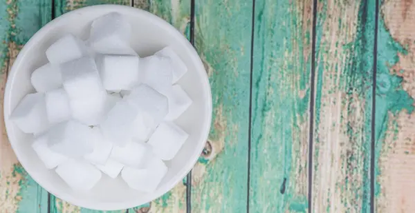 White Sugar Cubes — Stock Photo, Image