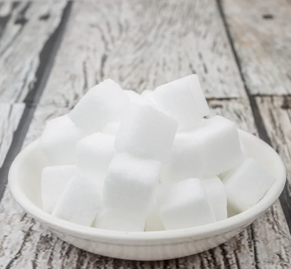 White Sugar Cubes — Stock Photo, Image