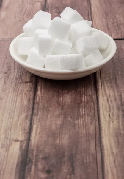 Cubos de açúcar branco — Fotografia de Stock