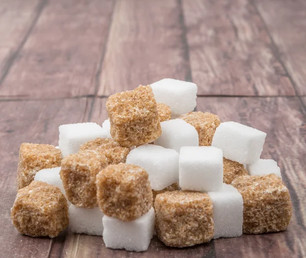 Brown and White Sugar Cubes