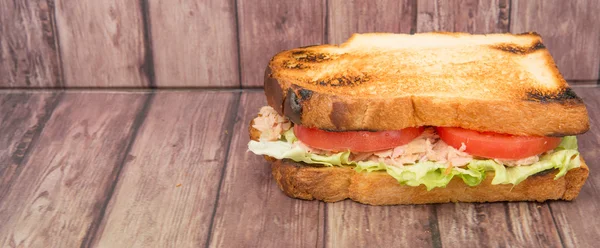 Tost ton balıklı sandviç — Stok fotoğraf