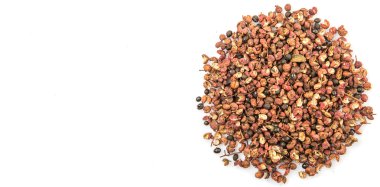 Sichuan biber beyaz üzerinde