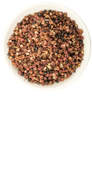 Sichuan Pepper In White Bowl — Stock Photo, Image