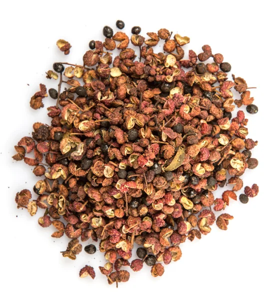 Sichuan Pepper Over White — Stock Photo, Image