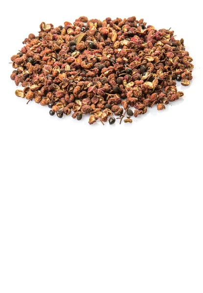Sichuan Pepper Over White — Stock Photo, Image