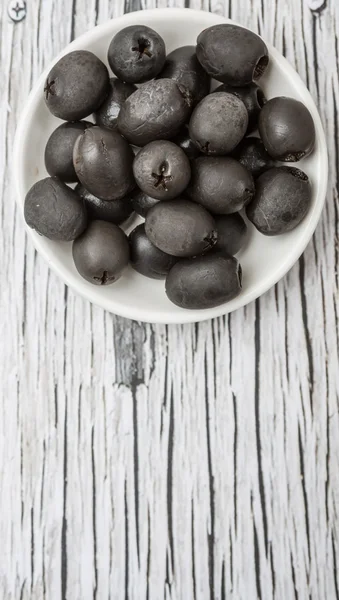 Pickled Black Olives — Stock Photo, Image