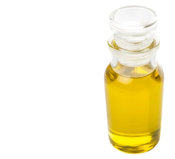 Aceite de oliva en botella de vidrio — Foto de Stock