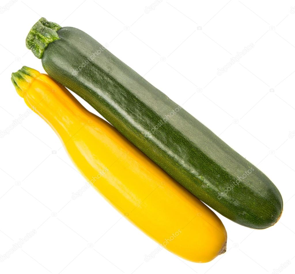 Yellow and green zucchinis