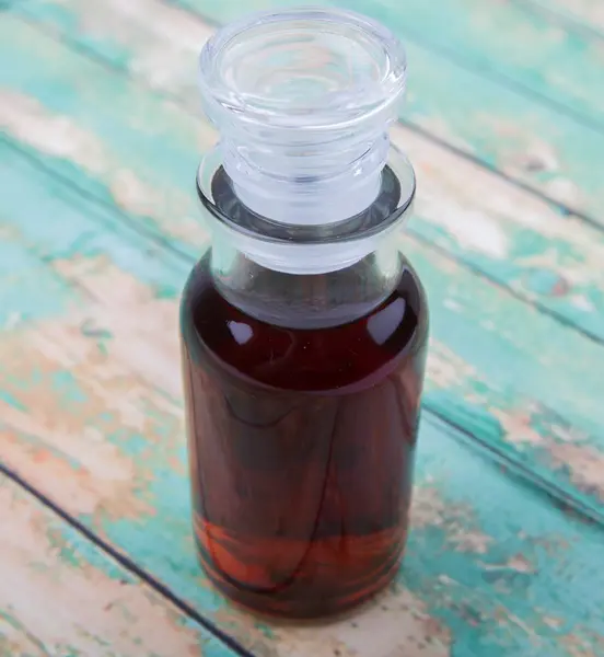 Maple Vinegar In Glass Vial — Stock Photo, Image