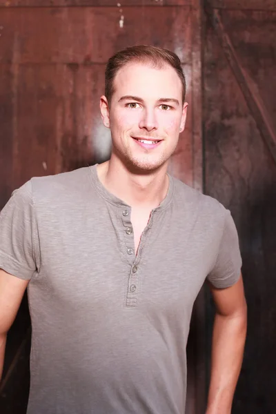 Portrait of a young man with short hair — Stock Photo, Image