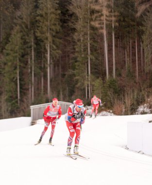 Ruhpolding, Almanya, 2016/01/06: eğitim daha önce Ruhploding Biatlon Dünya Kupası