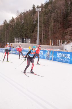 Ruhpolding, Almanya, 2016/01/06: Ruhplodingruhpolding, Almanya, 2016/01/06 Biatlon Dünya Kupası eğitim: Biatlon Dünya Kupası Ruhploding önce eğitim