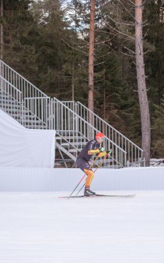 Ruhpolding, Almanya, 2016/01/06: eğitim daha önce Ruhploding Biatlon Dünya Kupası