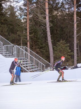 Ruhpolding, Almanya, 2016/01/06: eğitim daha önce Ruhploding Biatlon Dünya Kupası