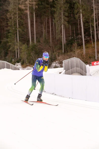 Ruhpolding, Γερμανία, 2016/01/06: εκπαίδευση πριν από το Παγκόσμιο Κύπελλο Biathlon στη Ruhploding — Φωτογραφία Αρχείου