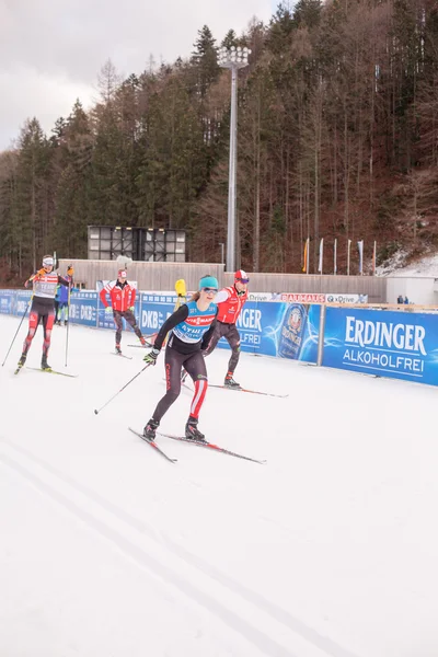 Ruhpolding, Germany, 2016 / 01 / 06: training before the Biathlon World Cup in RuhplodingRuhpolding, Germany, 2016 / 01 / 06: training before the Biathlon World Cup in Ruhploding — стоковое фото