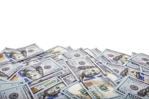Beyaz üzerine Amerikan Doları — Stok fotoğraf
